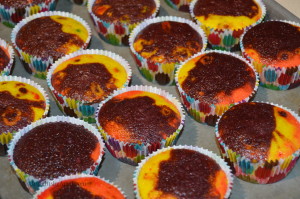 finished tie dye cupcakes