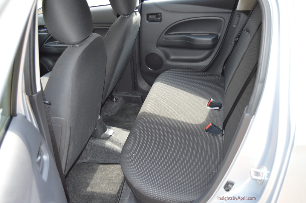 Mitsubishi Mirage backseat