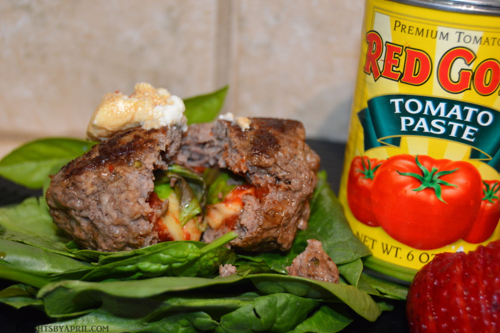 Red Gold Grilled Caprese Hamburger