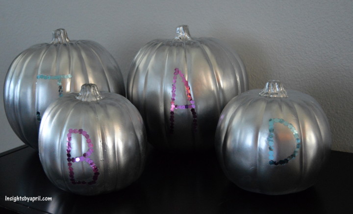 chrome pumpkin decorations 