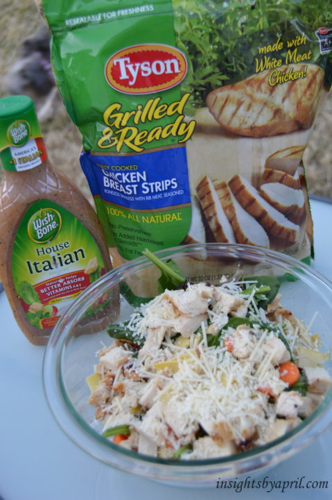 ingredients for Italian chicken salad