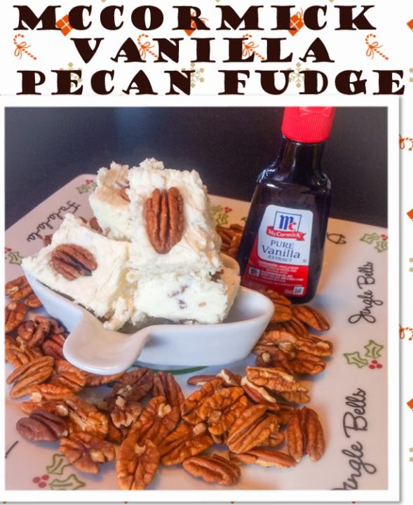 Holiday Vanilla Pecan Fudge with McCormick Vanilla #McCormickBaking