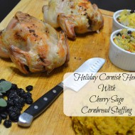 Ad: Holiday Cornish Hens with Cherry Sage Cornbread Stuffing- Family Style