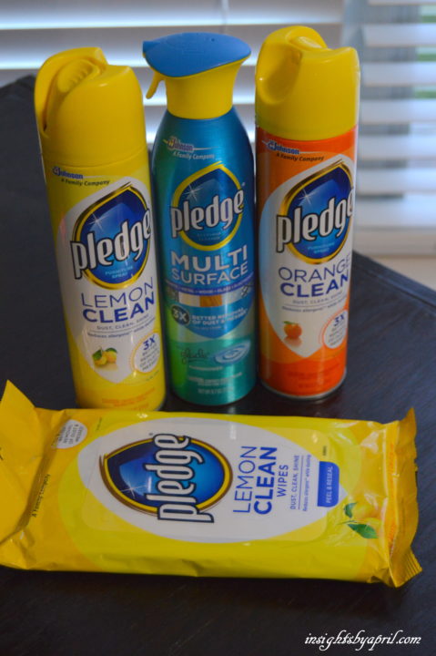 Pledge products for quick clean