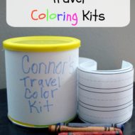 DIY Snack Container Travel Coloring Kits