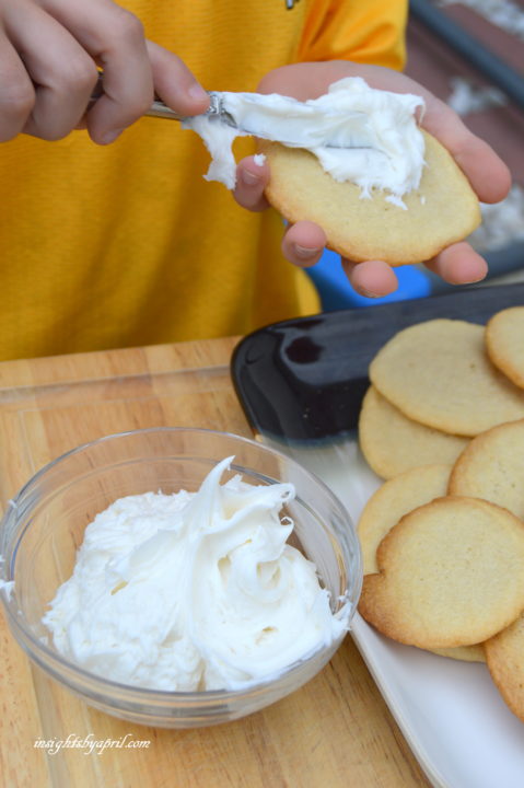 frosting for rainbow fruit cookies
