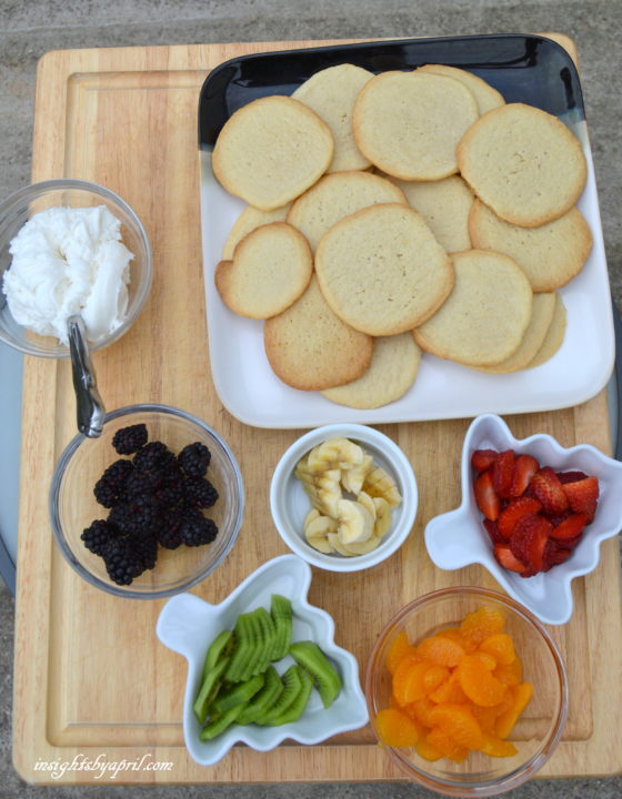 ingredients for rainbow fruit cookies