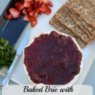 Baked Brie with Strawberry Jalapeno Fruit Spread