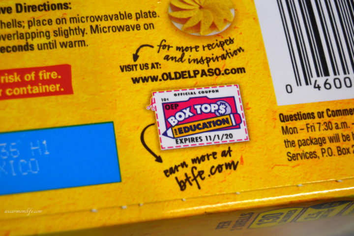 ortega taco shells box tops
