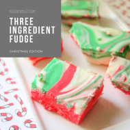 Three Ingredient Fudge Recipe- Christmas Edition